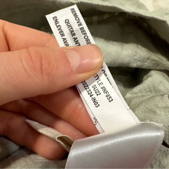 Madewell seersucker camp romper ashen sage - Picture 7 of 7